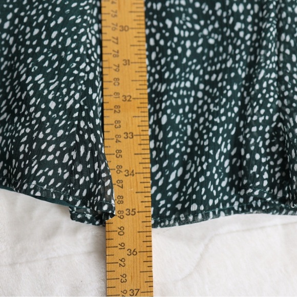 Joie Womens Green Speckled Print Mini Dress Size M Long Sleeve Fall Photo Shoot - Picture 7 of 14